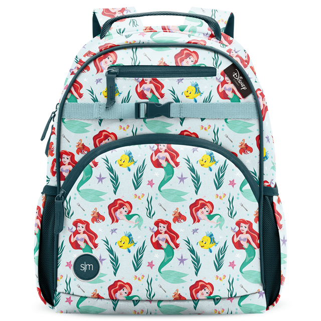 Light gray backpack with colorful accent straps in coral red, teal green, yellow, purple, and pink, featuring dark handles and trim. Light gray backpack with colorful accent straps in coral red, teal green, yellow, purple, and pink, featuring dark handles and trim.