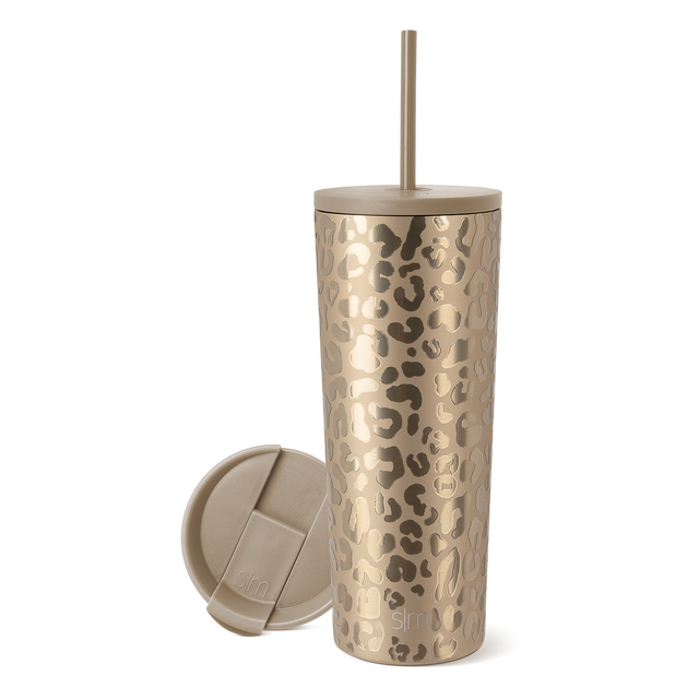 Champagne gold metallic tumbler with matching lid, featuring warm beige and taupe tones with lustrous shimmer finish. Champagne gold metallic tumbler with matching lid, featuring warm beige and taupe tones with lustrous shimmer finish.