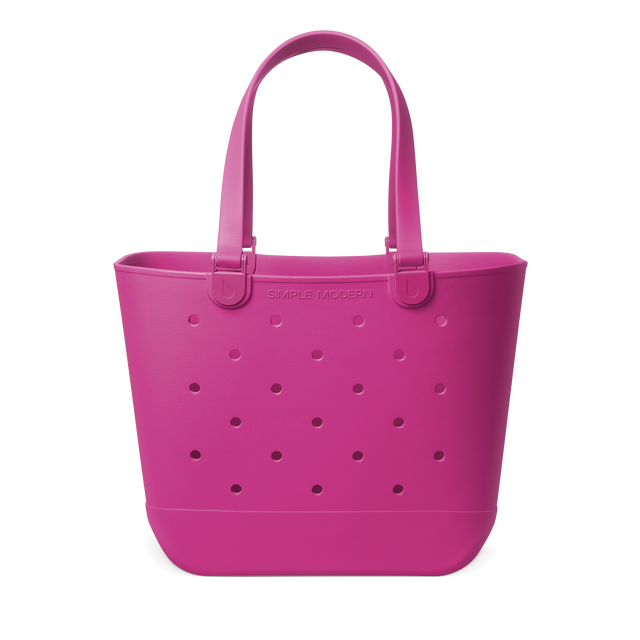 Hot pink magenta tote bag displayed against a white background. Spacious carryall with reinforced handles, suitable for shopping, travel, or everyday use. Hot pink magenta tote bag displayed against a white background. Spacious carryall with reinforced handles, suitable for shopping, travel, or everyday use.