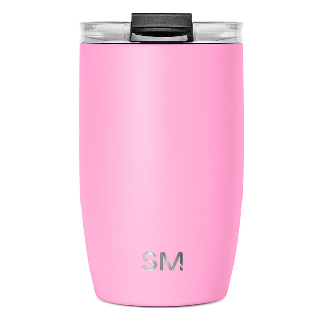 Bright pink insulated tumbler with matte finish on white background Bright pink insulated tumbler with matte finish on white background