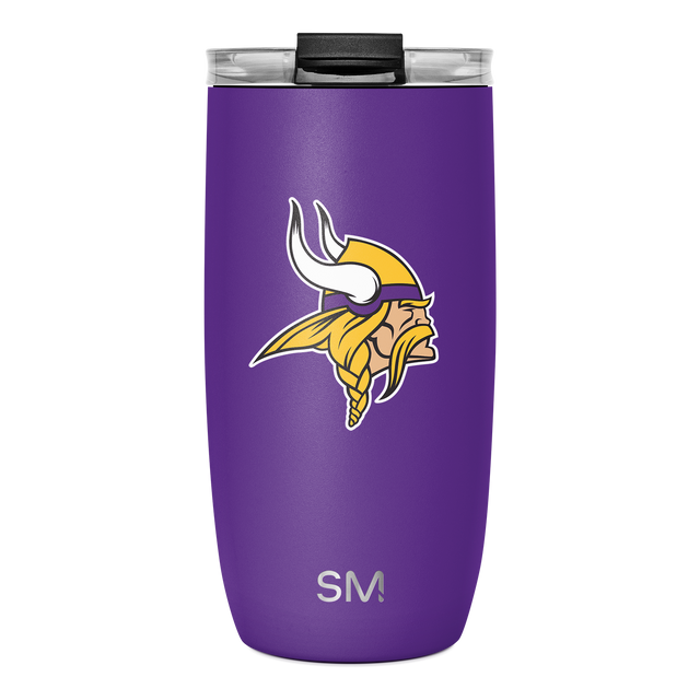 Purple Simple Modern insulated tumbler with Minnesota Vikings NFL logo on front, featuring vibrant purple exterior matching team colors. Purple Simple Modern insulated tumbler with Minnesota Vikings NFL logo on front, featuring vibrant purple exterior matching team colors.