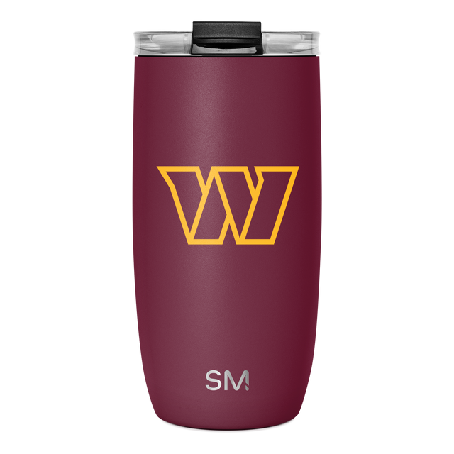Deep burgundy wine-colored cylindrical tumbler with tapered shape, wider at top and narrower at bottom, smooth matte finish Deep burgundy wine-colored cylindrical tumbler with tapered shape, wider at top and narrower at bottom, smooth matte finish