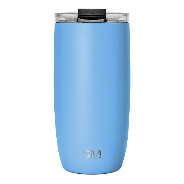 Periwinkle blue insulated tumbler with matte finish on white background Periwinkle blue insulated tumbler with matte finish on white background