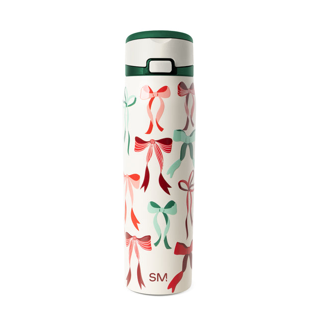 Cream-colored insulated tumbler with forest green lid and handle band, featuring a modern design for hot and cold beverages. Cream-colored insulated tumbler with forest green lid and handle band, featuring a modern design for hot and cold beverages.