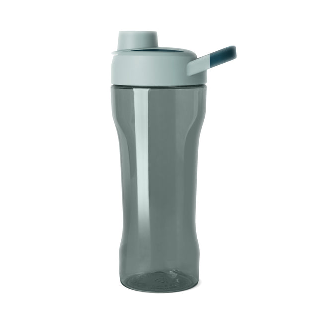 Sage green and white modern drinking bottle on white background, featuring two-tone design with soft green upper portion and white cylindrical body Sage green and white modern drinking bottle on white background, featuring two-tone design with soft green upper portion and white cylindrical body