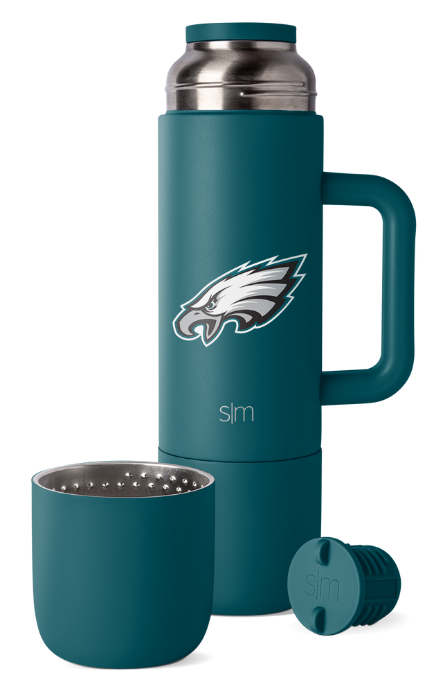 Deep teal drinkware set with muted blue-green exterior coating, shown against white background Deep teal drinkware set with muted blue-green exterior coating, shown against white background