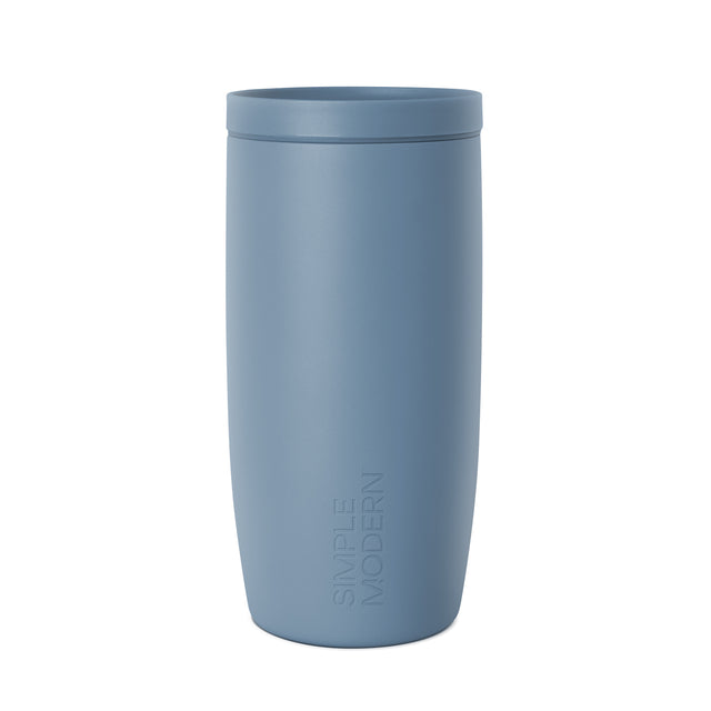 Soft blue-gray tumbler on white background Soft blue-gray tumbler on white background