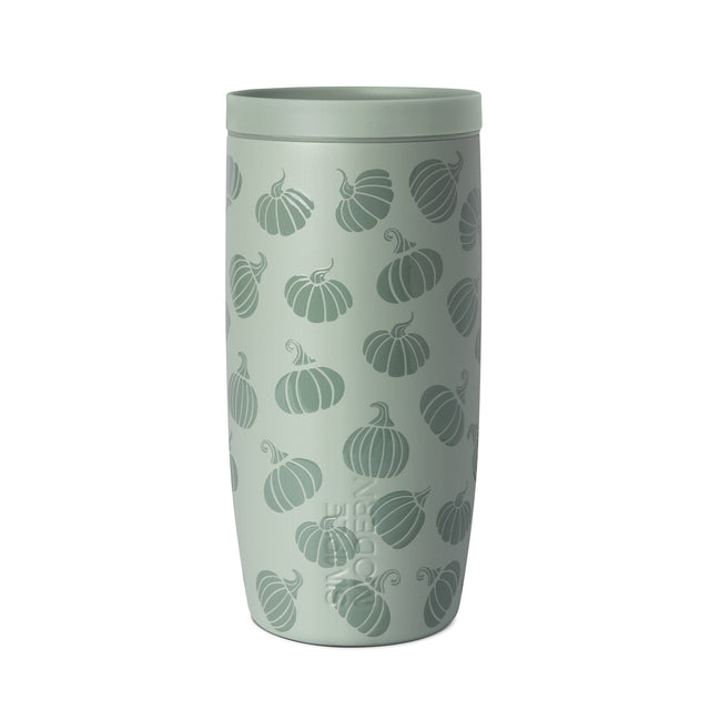 16oz Ranger tumbler with soft sage green base and pumpkin pattern in guacamole dream design 16oz Ranger tumbler with soft sage green base and pumpkin pattern in guacamole dream design