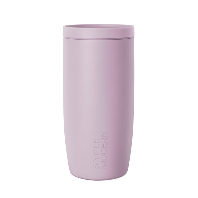 Mauve dusty lavender pink insulated tumbler on white background Mauve dusty lavender pink insulated tumbler on white background