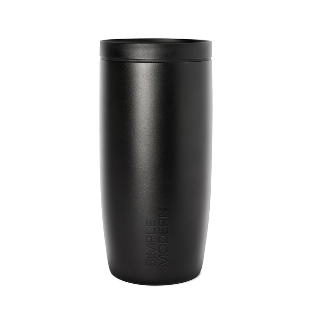Deep matte black SIG-HRV-360-16-MB-M vessel with cylindrical design, photographed against white background for product display. Deep matte black SIG-HRV-360-16-MB-M vessel with cylindrical design, photographed against white background for product display.
