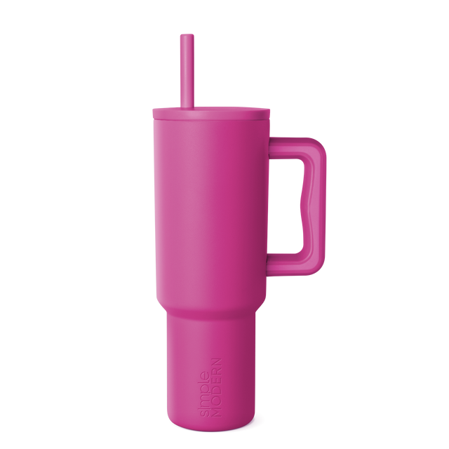 Hot pink tumbler with white background Hot pink tumbler with white background