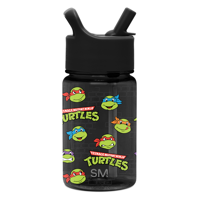 Dark semi-transparent bottle with lime green and yellow-green character illustrations and bright accents Dark semi-transparent bottle with lime green and yellow-green character illustrations and bright accents