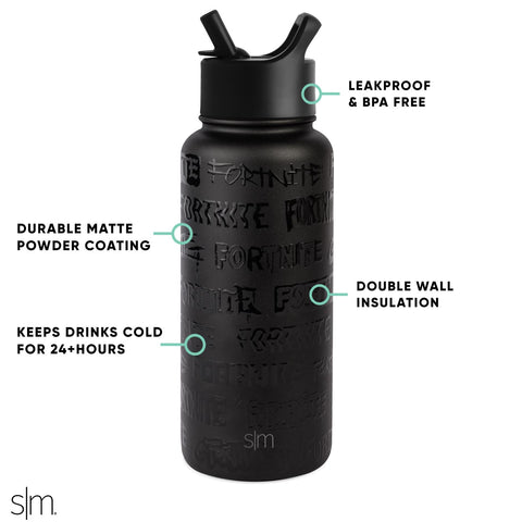 Simple Modern NFL 32oz Water Bottle with Straw Lid Insulated Stainless  Steel Summit
