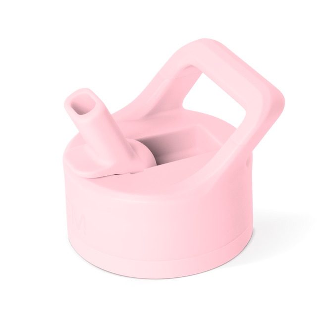 Soft pale pink jar lid with internal straw detail on white background Soft pale pink jar lid with internal straw detail on white background