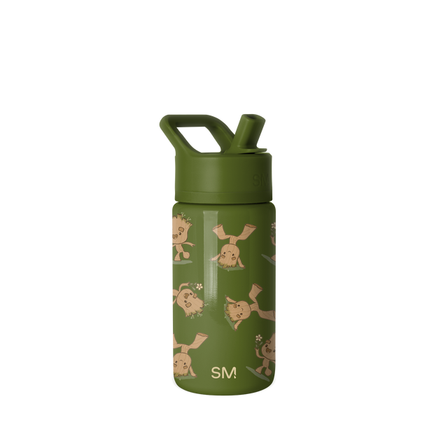 Sage green stainless steel water bottle by Simple Modern on white background Sage green stainless steel water bottle by Simple Modern on white background
