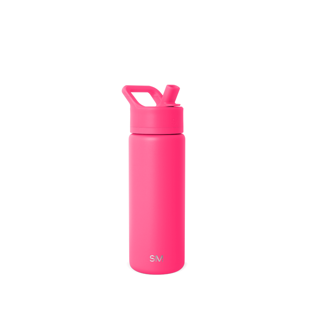 Hot pink magenta bottle on white background, vibrant product shot for e-commerce display Hot pink magenta bottle on white background, vibrant product shot for e-commerce display