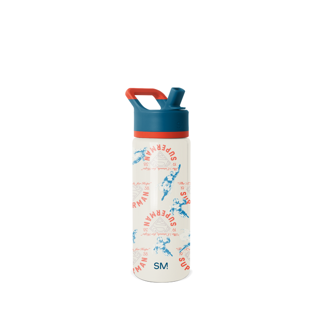 Cream-colored bottle with deep teal cap and bright coral accent on upper portion Cream-colored bottle with deep teal cap and bright coral accent on upper portion
