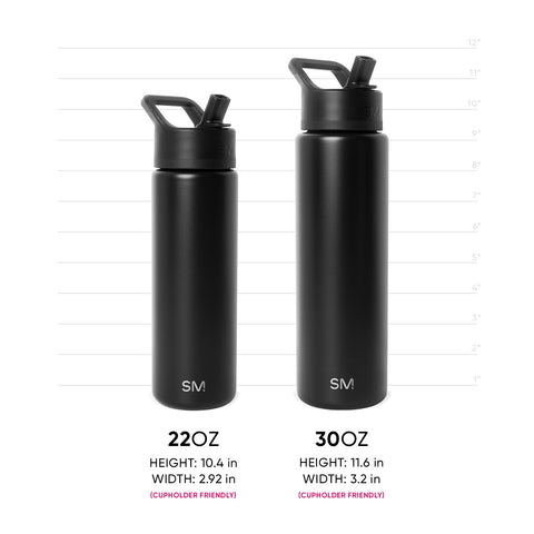Summit Water Bottle with Straw Lid – Simple Modern