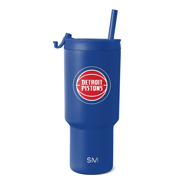 Royal blue tumbler with red and white circular team logo on front Royal blue tumbler with red and white circular team logo on front