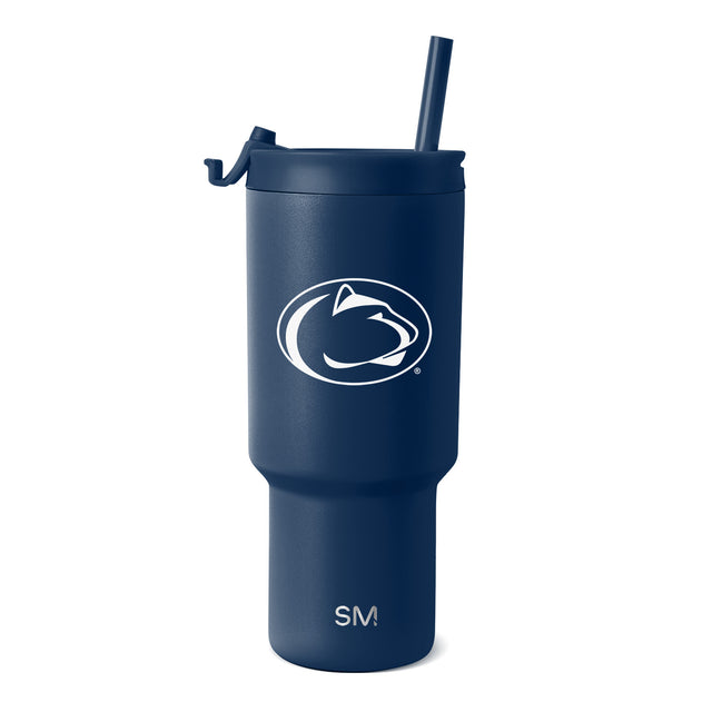 Deep navy blue matte tumbler with white background Deep navy blue matte tumbler with white background