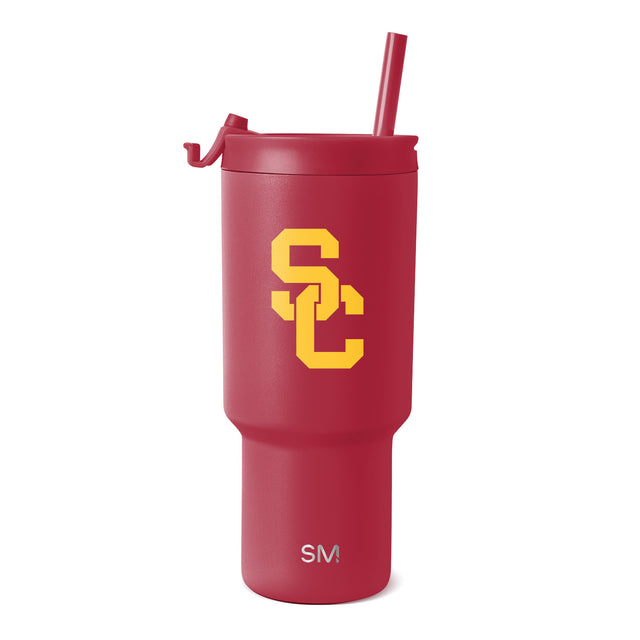 Cardinal red stainless steel insulated tumbler with tapered cylindrical design and widened middle section Cardinal red stainless steel insulated tumbler with tapered cylindrical design and widened middle section
