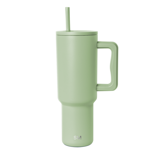 Sage green tumbler with white background Sage green tumbler with white background