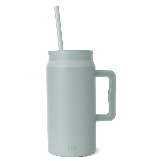 Sage green ceramic mug with matte finish on white background Sage green ceramic mug with matte finish on white background