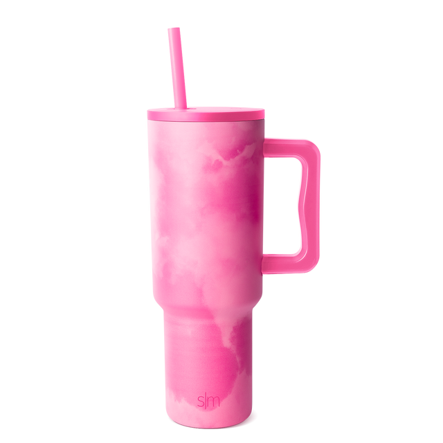 Hot pink watercolor-effect shoe with gradient transitions from vibrant magenta to lighter pink tones throughout the surface Hot pink watercolor-effect shoe with gradient transitions from vibrant magenta to lighter pink tones throughout the surface