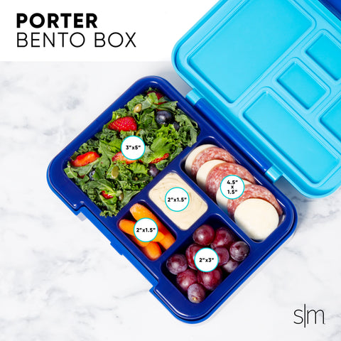 Simple Modern Porter Bento Lunch Box for Kids - Leakproof Divided Container  with 5 compartments for Toddlers, Adults, Men, and Women Disney: Mickey  Retro 
