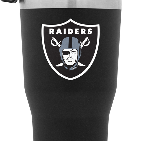 12 oz Raiders Simple Modern Cruiser Tumbler 5” No Lid NFL Black Metal Drink