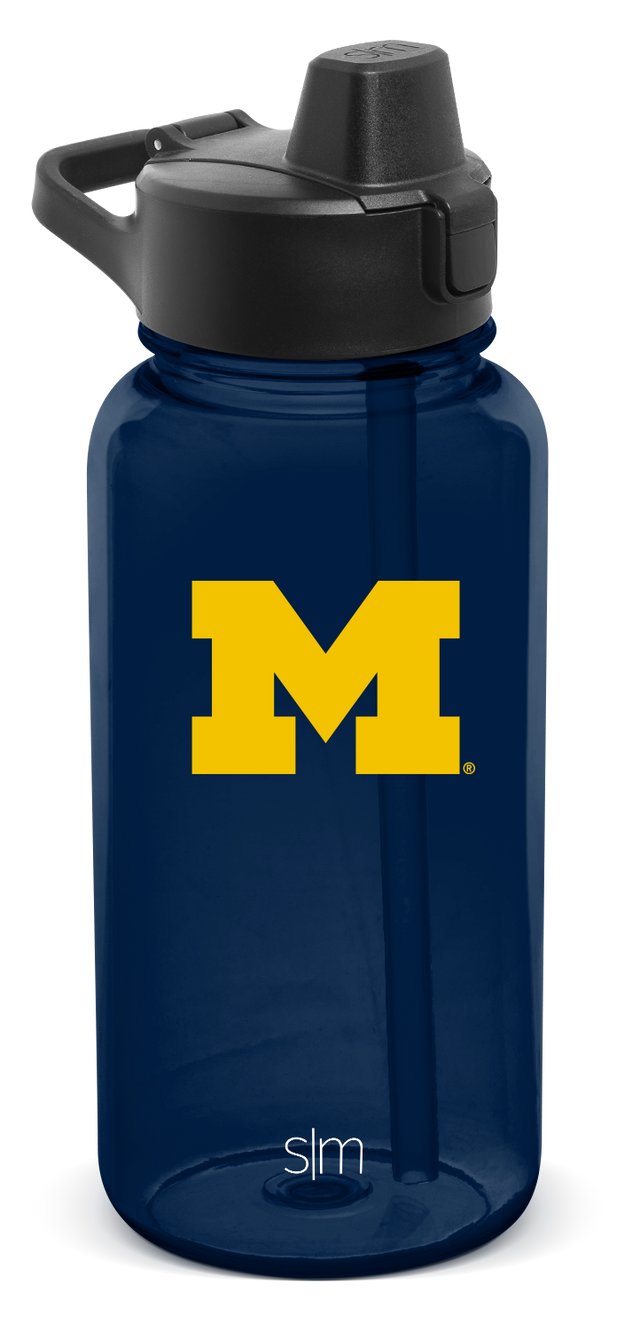 Deep navy blue water bottle with charcoal black cap and lid assembly Deep navy blue water bottle with charcoal black cap and lid assembly