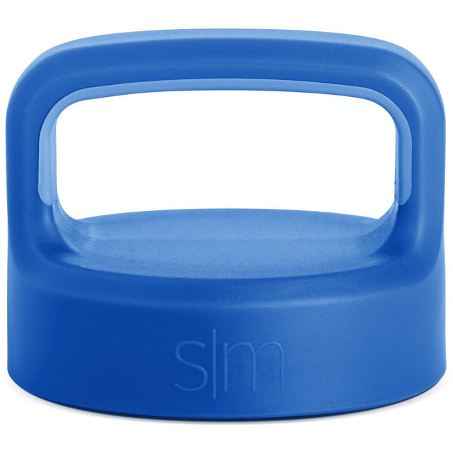 Royal blue cylindrical lid with white accents, viewed against a plain background. Product appears to be a container or jar lid in vibrant blue tone. Royal blue cylindrical lid with white accents, viewed against a plain background. Product appears to be a container or jar lid in vibrant blue tone.