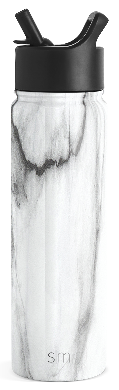 Black and white skincare bottle with gray watercolor brushstrokes and abstract markings, featuring a black cap and rim against white body with marble-like ink-wash design effect. Black and white skincare bottle with gray watercolor brushstrokes and abstract markings, featuring a black cap and rim against white body with marble-like ink-wash design effect.