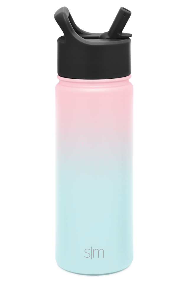 SM Water Bottle with ombre gradient design transitioning from soft pink at top through middle section to bottom, featuring smooth color transitions across the bottle body. SM Water Bottle with ombre gradient design transitioning from soft pink at top through middle section to bottom, featuring smooth color transitions across the bottle body.