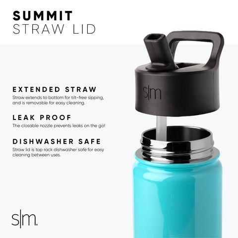 Simple Modern Summit Kids Stainless Steel Water Bottle w/ Straw Lid, 14 Fl  Oz