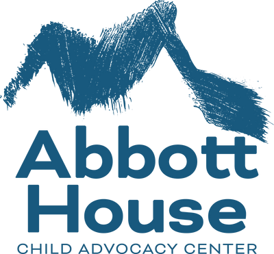 Abbott House CAC logo featuring a teal mountain illustration with text in matching deep blue-teal color against a white background.