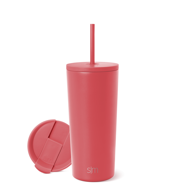 Warm coral pink product against white background