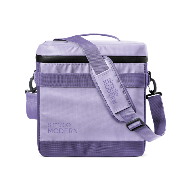 Purple ombré tote bag transitioning from pale lavender at top to deep saturated purple at bottom, dual-tone color scheme design.