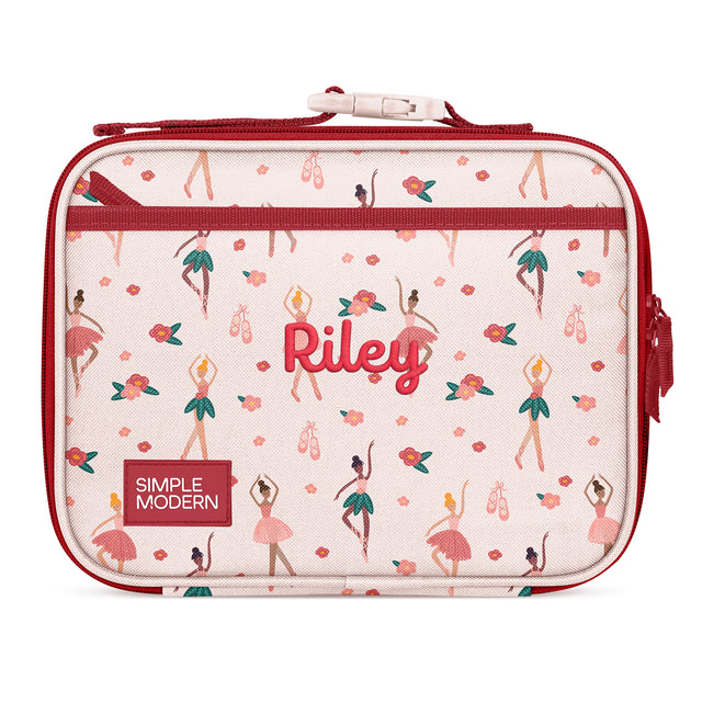 Cream insulated lunch box personalized 