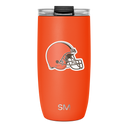 NFL Voyager Tumbler with Clear Flip Lid & Straw