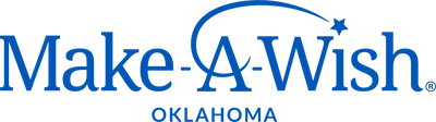 Oklahoma state outline map in royal blue
