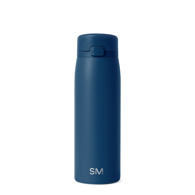 Matte teal cylindrical bottle with matching darker teal cap