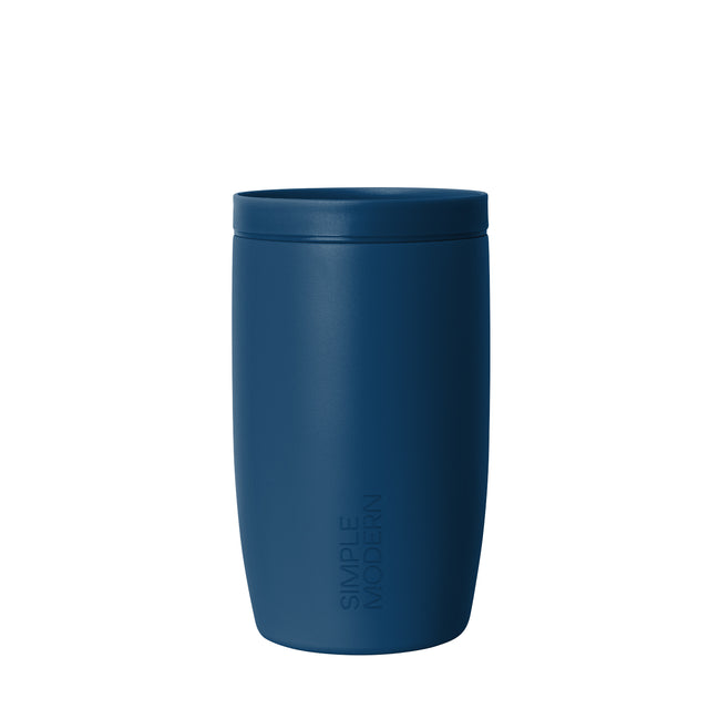 Deep navy blue cylindrical container with a sleek, modern design against a white background, product model SIG-HRV-360-12-SM-M.