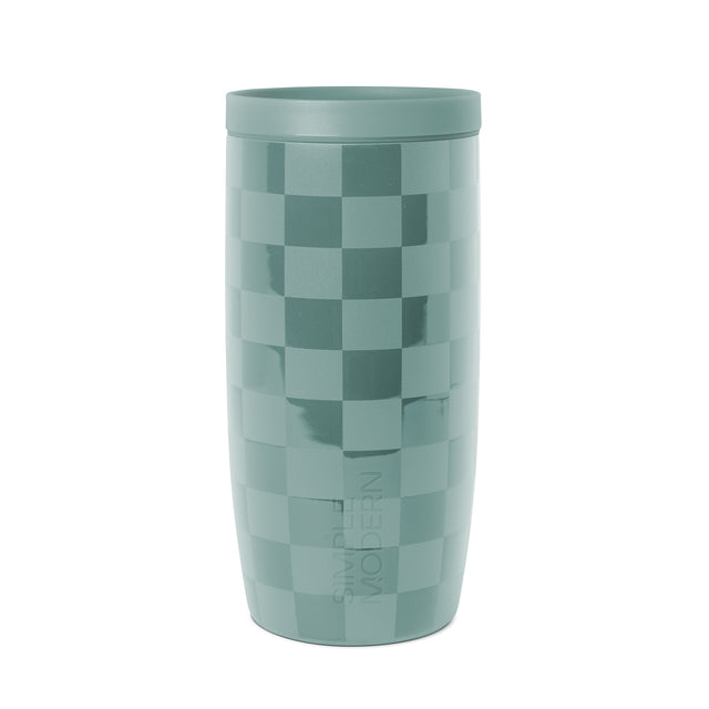 Soft sage green vessel with muted, cool-toned color palette and multiple tonal variations throughout the design.
