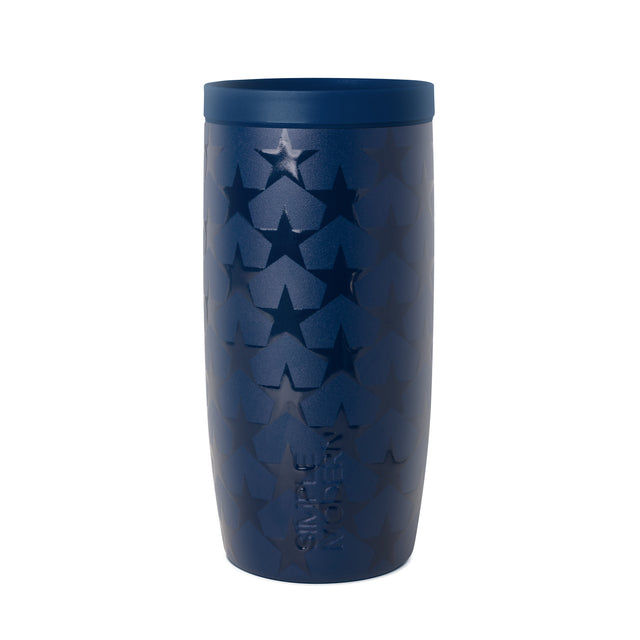 Navy blue 360 Ranger tumbler with modern design, shown in detailed product view highlighting the drinkware's sleek finish and form.