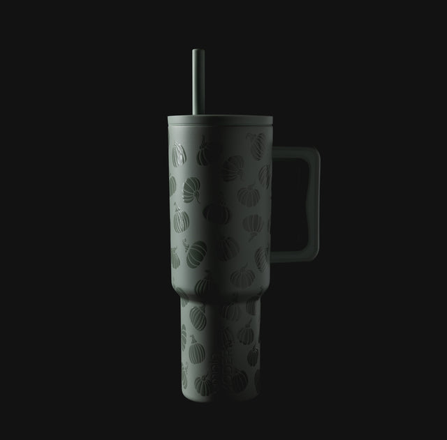 Sage green signature tracker drinkware with modern minimalist design, front view