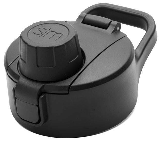 Charcoal gray plastic lid with matte finish and subtle tonal variations, creating dimensional shading effect.