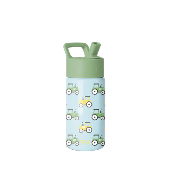 Summit kids water bottle with straw lid.