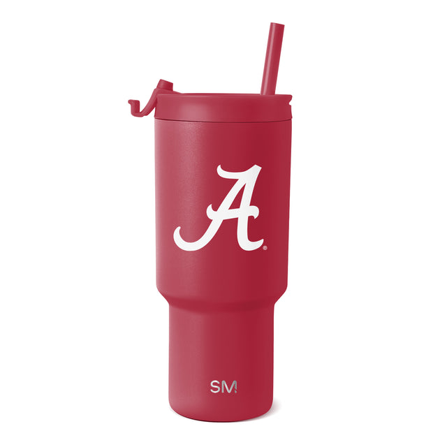 Crimson red tumbler with white 