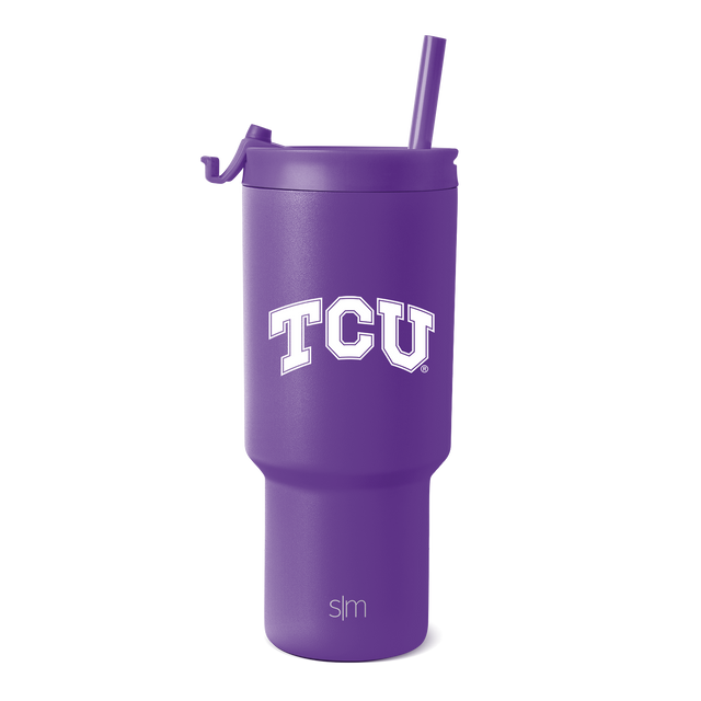 Vibrant purple jewel-tone tumbler with clean white background